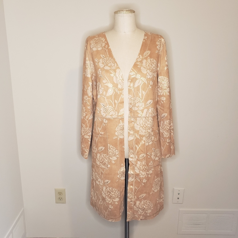 NWT Anthropologie Solitaire Floral Suede Jacket
